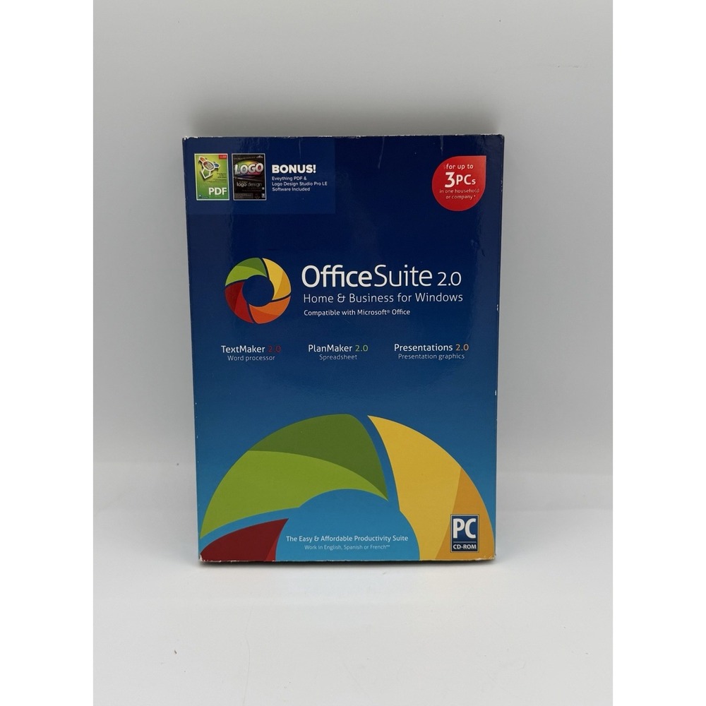 OfficeSuite 2.0 Home & Business Software for Windows PC CD-ROM W KEY